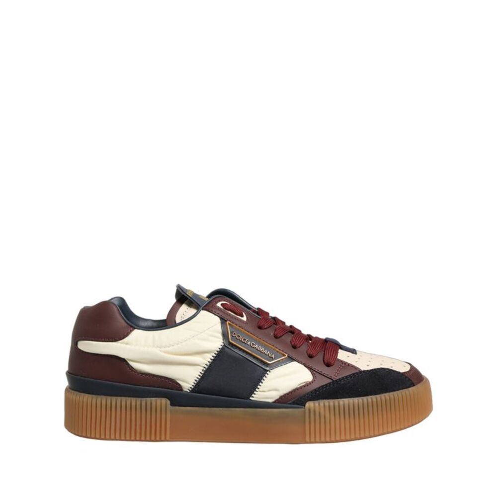 Dolce & Gabbana Multicolor Leather MIAMI Sneakers Men Men's Shoes